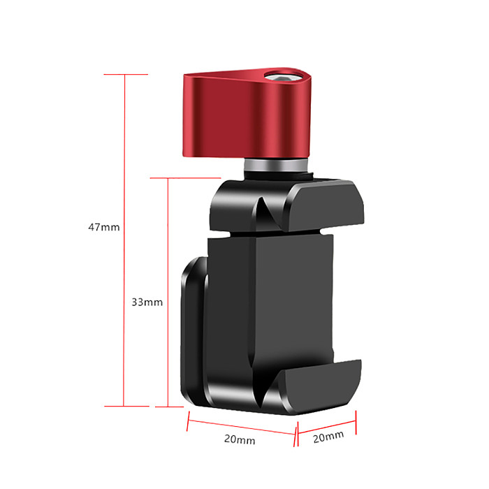 Quick Release NATO Rail Clamp 1/4  3/8  Mounting Holes for Cold Shoe Monitor Support DSLR Camera Cage Rig Extension Magic Arm