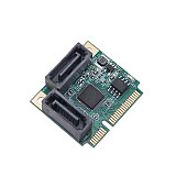 Mini PCI-E to SATA3.0 expansion card M.2 PCI-Express 2.0 SSD adapter card B+M key riser card 5.0/2.5 Gbps converter 2/4