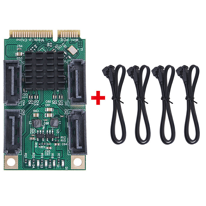 Mini PCI-E to SATA3.0 expansion card M.2 PCI-Express 2.0 SSD adapter card B+M key riser card 5.0/2.5 Gbps converter 2/4