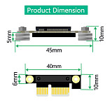 For M.2 NGFF NVME M-key SSD to PCI- E 1X 4X Extension Cable With Magnetic Pad Support 2230/2242/2260/2280 M.2 SSD for Desktop PC