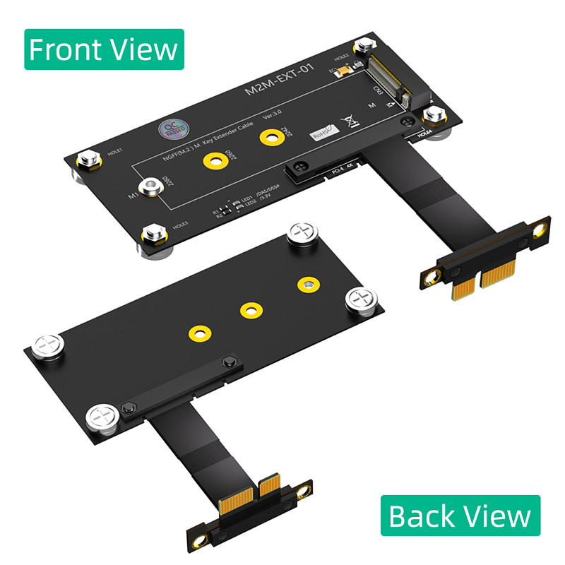For M.2 NGFF NVME M-key SSD to PCI- E 1X 4X Extension Cable With Magnetic Pad Support 2230/2242/2260/2280 M.2 SSD for Desktop PC