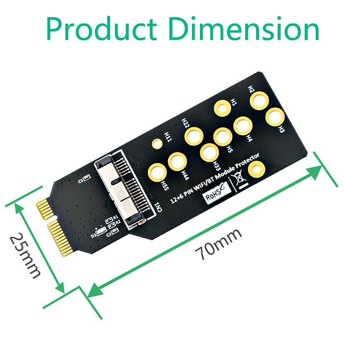 12+6 Pin Wifi and Bluetooth-compatible Module Protector For BCM94360CD/ BCM94331CD/BCM94360CS/ BCM94360CS2/BCM943224PCIEBT2 Card
