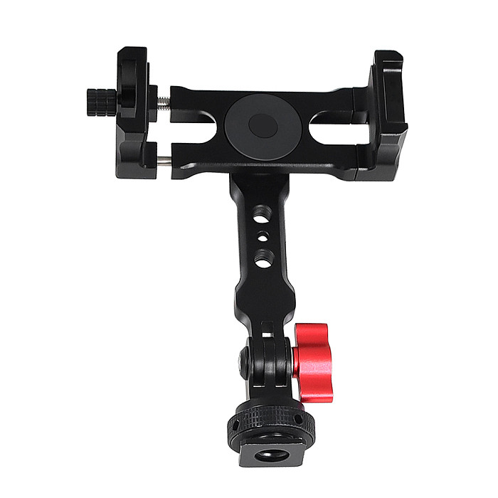 Cold Shoe Phone Tripod Mount for DSLR Camera Cage Monitor Mount Fill Light Stand 360 Swivel Phone Holder Smartphone Vlog Clip