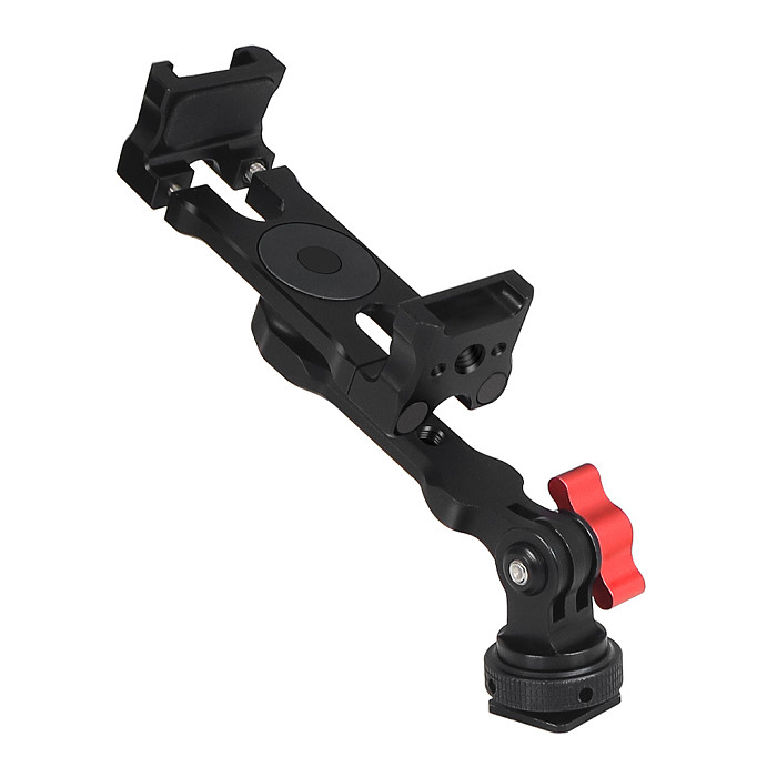 Cold Shoe Phone Tripod Mount for DSLR Camera Cage Monitor Mount Fill Light Stand 360 Swivel Phone Holder Smartphone Vlog Clip