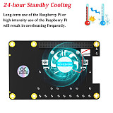 RPi Power Relay Board Expansion Module With Dual Cooling Fans And Automatic Color Changing LED