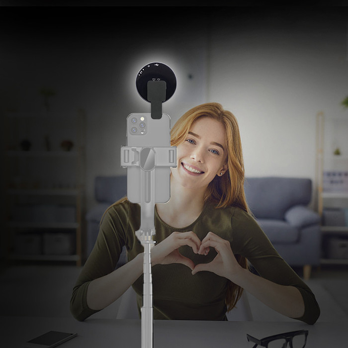 Mini Magnetic Pocket Light for MagSafe for iPhone 12 13 14 15 Series LED Cube Fill Light Lamp with Clip Livestream Video Light