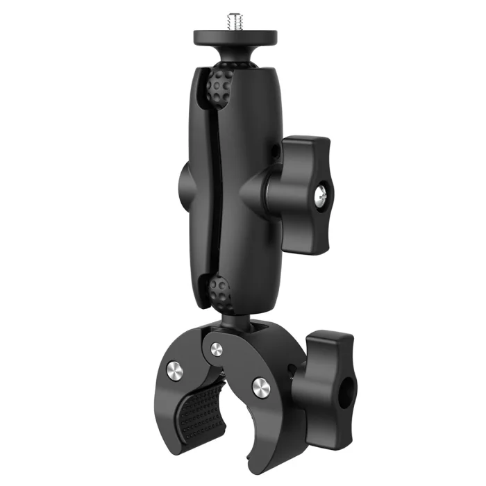 Articulating Magic Arm Super Clamp 1/4 Mount Double Head Socket for Motorcycle Bicycle Handlebar Camera Phone LED Bracket Holder