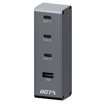 HOTA P24-248W Charger Multi-port PD Quick Charge Type C for Mobile Phone Laptop Tablet Bluetooth Headset USB