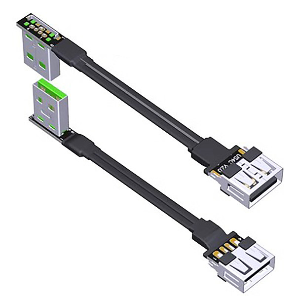 USB2.0 Type A to Type-A Extension Cable Male Female USB 2.0 Extender Type-C Connection Cord 90° Angled Power Supply Data Cable