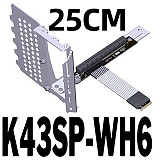 K43 M.2 NGFF NVMe to PCIE 16X 4.0 Riser Cable PCIe x16 Nvidia/AMD Graphics Card M.2 (SSD M-Key Gen4) STX Mainboard M2 Extender