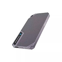 RGB Hard Drive Enclosure External SATA to Type-C 7mm HDD SSD Case 10Gbps for NVME SATA M.2 2280 M Key B Key B&M Key SSD Adapter