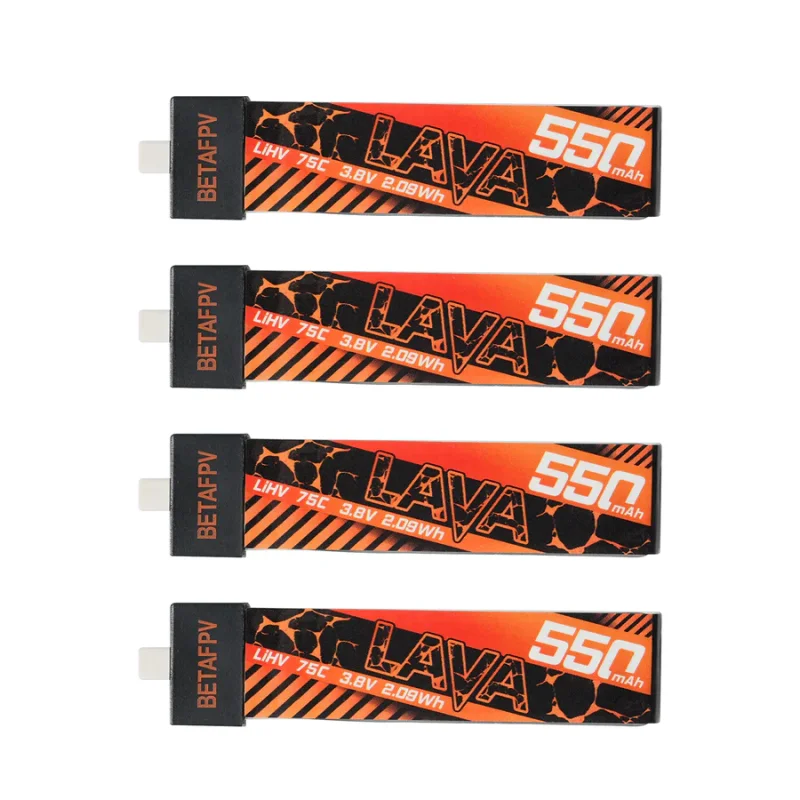(4PCS)BETAFPV LAVA 1S 550mAh 75C Battery Equipped With a BT2.0 Connector And The Z-Folding Process