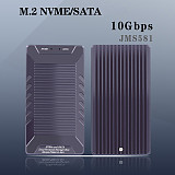 NGFF M.2 NVME SATA Single Chip Dual Protocol Dual Disk USB3.2 10Gb Portable Storage Hard Disk Case PH821-581