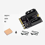 M2(A+E Key) to Dual Port SATA3.0 Expansion Card PCle 3.0 KEY A+E WIFI M.2 to SATA for NGFF 2230 SSD Adapter Card for PC Computer