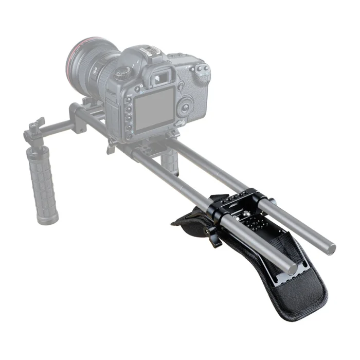 Shoulder Pad Strap with 15mm Dual Rod Clamp 1/4 3/8 Screw Hole For DSLR Camera Camcorder Shoulder Rig Support System Accessories