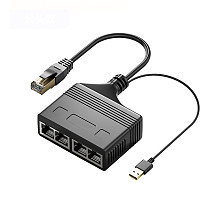 Rj45 Ethernet Switch Splitter Adapter Male Female 1 to 3 / 1 to 4 100mbps 1000mbps High-speed Lan Interface Network Connector