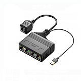 Rj45 Ethernet Switch Splitter Adapter Male Female 1 to 3 / 1 to 4 100mbps 1000mbps High-speed Lan Interface Network Connector