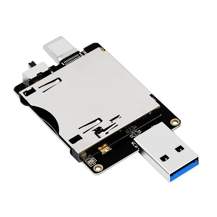 PH86A CF Express Riser Adapter USB 3.1 CFexpress Card Reader Super Speed 10Gbps Type A Type C Card Reader CFE-A+C Dual Ports