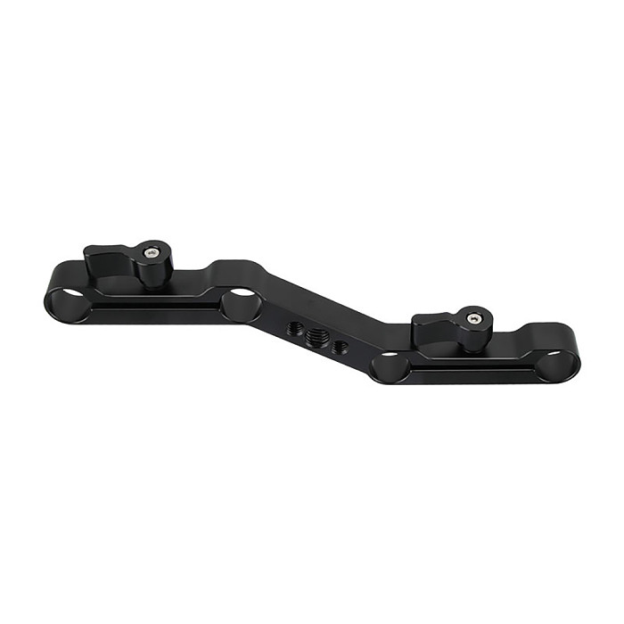 Aluminum 15mm Rod Clamp Z-Shape Railblock Clamp Bracket with 1/4 -20 3/8 -16 Thread for 15mm Rod Shoulder Rig Supporting System