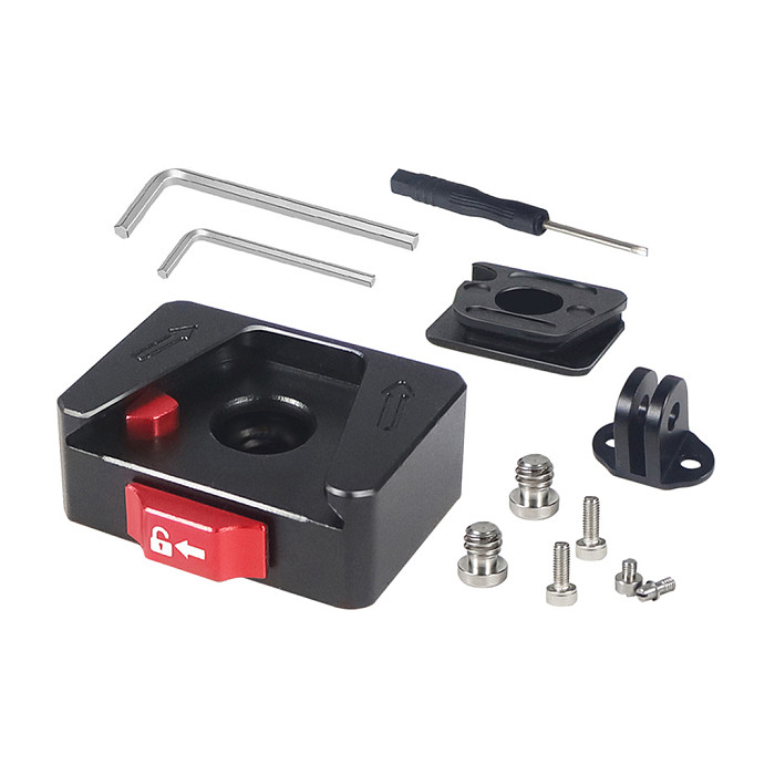 For DJI  OSMO 360 Mini V Mount Plate Quick Release Clamp Fast Switch with 1/4 Screw for DSLR Camera Tripod Adapter for Gopro13 12 11 Action Camera