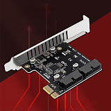 PCI-E to USB3.0 Dual 19/20PIN Connector Expansion Card PCIe 2.0 x1 19P/20P for Front Panel Adapter Card 5Gbps USB 3.0 Controller