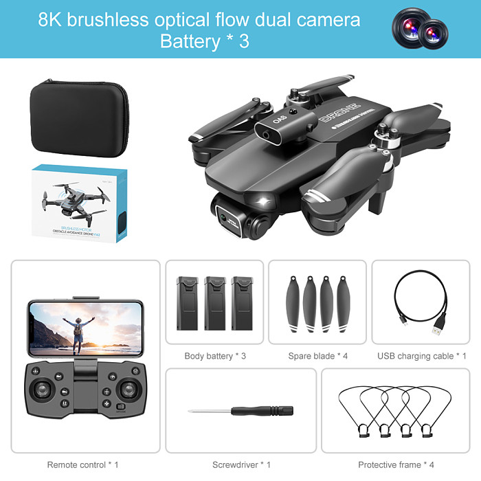 Drone rofessional GPS with 8K HD Camera ESC Brushless Motor Optical Flow Obstacle Avoidance V162 RC Quadcopter Toy Gift