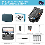 V8 UAV Dual Camera Aerial Photography Optical Flow Positioning Four-axis Aircraft Folding Obstacle Avoidance Remote-controlled Aircraft Toy