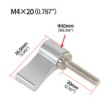 BGNING CNC Aluminum M4x20 Adjustable Hand Screw Tight Lock Screws for Photographic Equipment Camera Accessories