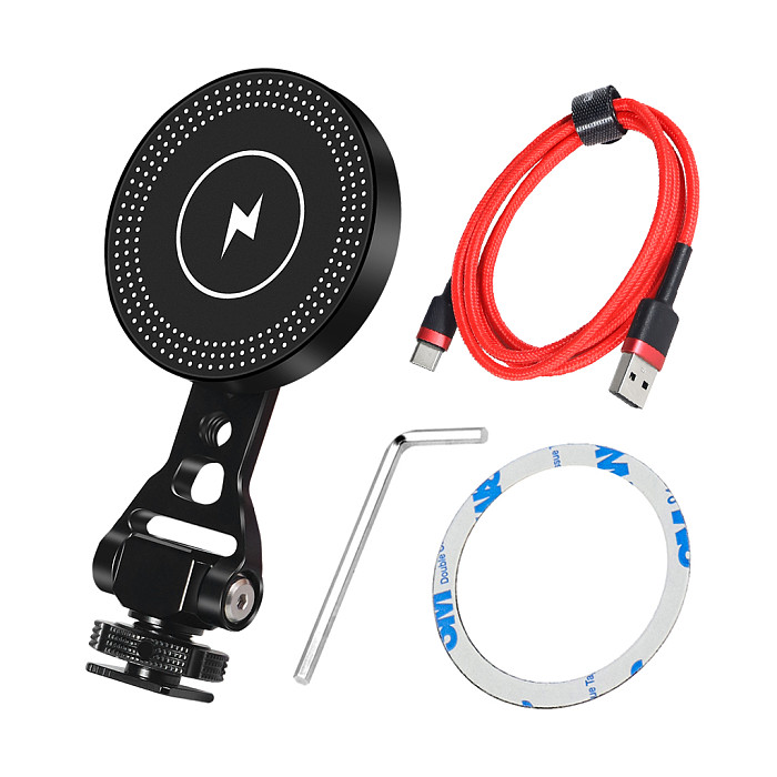 Magnetic Wireless Charger 10W Phone Holder Stand 1/4 ARRI Mount for iPhone MagSafe Magnet Charging Station Smartphone Bracket
