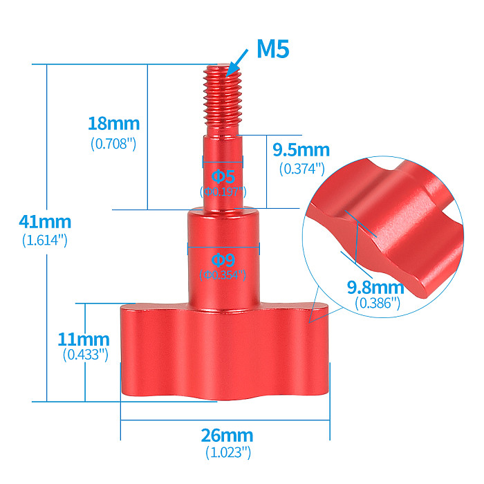 Aluminum Alloy T-shaped Handle Hand Screw Quick Tightening Quick Installation Screw For GoPro13