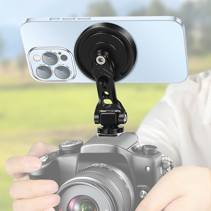 Magnetic Wireless Charger 10W Phone Holder Stand 1/4 ARRI Mount for iPhone MagSafe Magnet Charging Station Smartphone Bracket