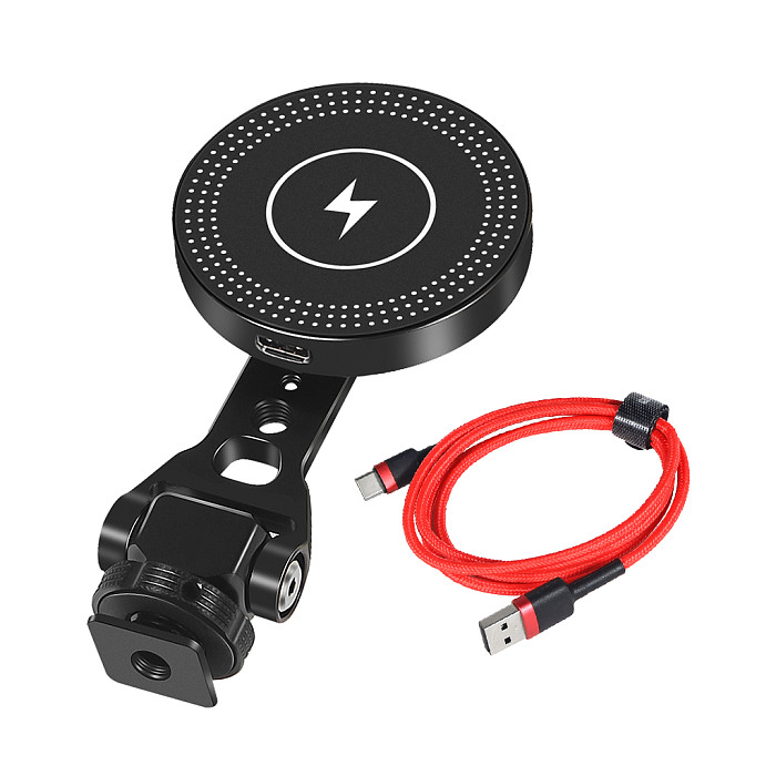 Magnetic Wireless Charger 10W Phone Holder Stand 1/4 ARRI Mount for iPhone MagSafe Magnet Charging Station Smartphone Bracket