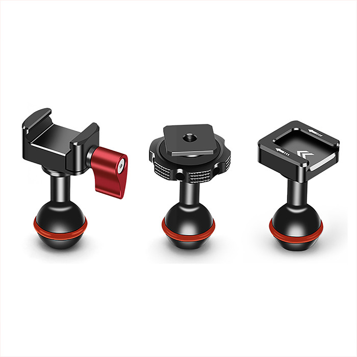 Minitor Magic Arm Dual Head 20mm Ballhead NATO Clamp Cold Shoe Mount 1/4 Screw for DSLR Camera Cage Fill Light LED Mic Bracket