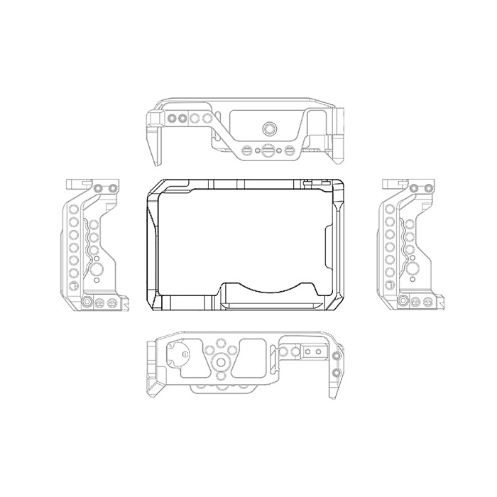 FEICHAO Camera Cage Aluminum Alloy Frame Photo Video Stabilizer for Sony A6700 A7C2 A7CR /for Nikon Z50 /for Canon 5D3 5D4 5D2