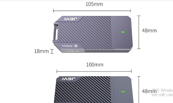 JEYI 40Gbps USB 4.0 M.2 NVMe SSD Enclosure M2 To Type-c Solid State Drive Case Compatible with Thunderbolt USB 3.2/3.1/3