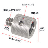 Camera Conversion Screw Adapter 1/4 to M8 M10 Male to Female Screw for Monopod Tripod Ball Lights Bike Mount
