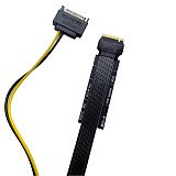 M.2 to U.2 U.3 SSD High Speed Adapter Cable PCI-E 4.0 GEN4 Riser Card with SATA Power Supply for M2 NVME 2230 2242 2260 2280 SSD