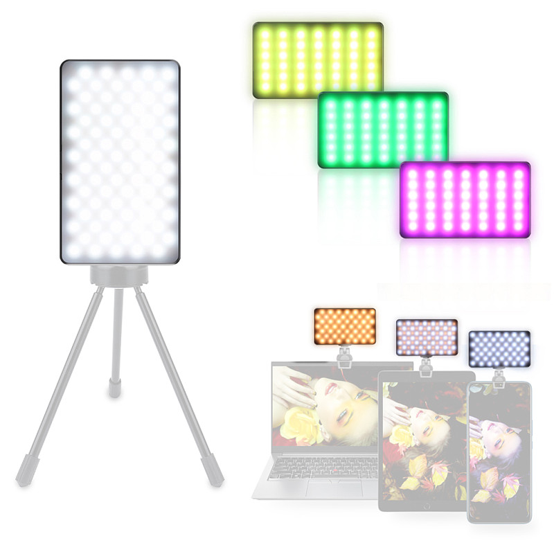 W140RGB Mini Pocket Light Mobile Led Fill Light Live Desktop Portable Video Conferencing Light Lamp