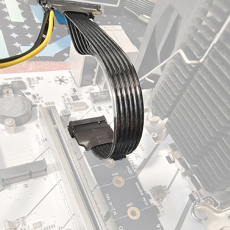 M.2 to U.2 U.3 SSD High Speed Adapter Cable PCI-E 4.0 GEN4 Riser Card with SATA Power Supply for M2 NVME 2230 2242 2260 2280 SSD