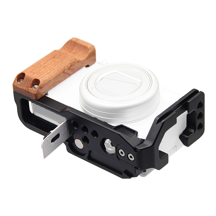 For Sony ZV1II camera quick release plate ZV-1F M2 ZV1L type vertical shooting wooden handle