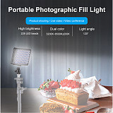 LED Photography Light Rechargeable Fill Light Photography Soft Light for Smartphone Vlog Live Streaming With Cold Shoe Mount