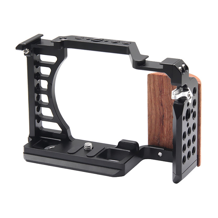 for Sony ZVE1 Camera Rabbit Cage ZV-E1 Camera SLR Stabiliser Vertical Shooting Wooden Handle