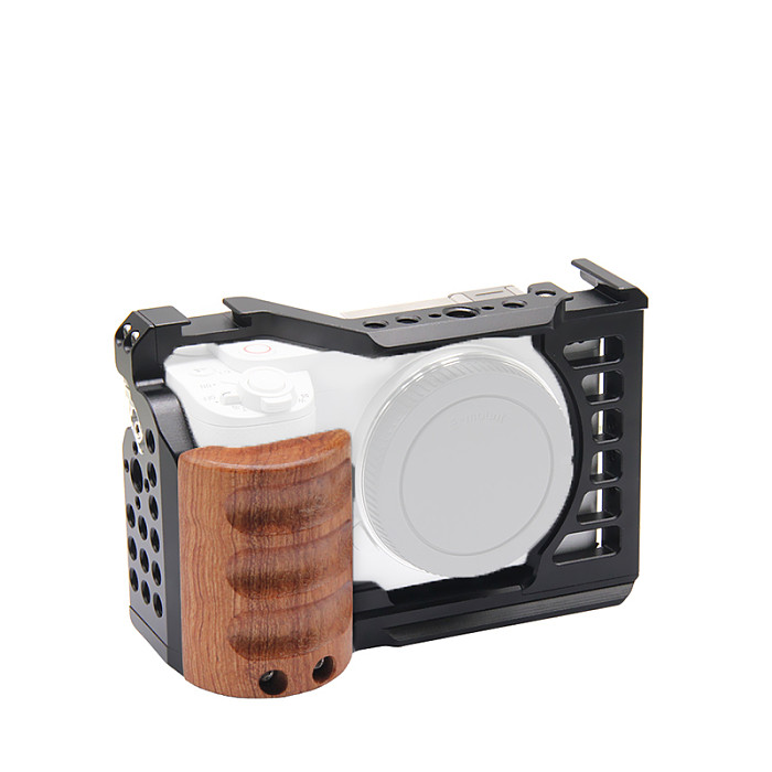for Sony ZVE1 Camera Rabbit Cage ZV-E1 Camera SLR Stabiliser Vertical Shooting Wooden Handle