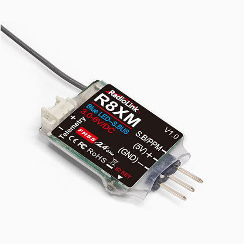 R8XM Receiver Built-in Power Battery Voltage Return Mini 8-channel Receiver Vehicle Model T8S