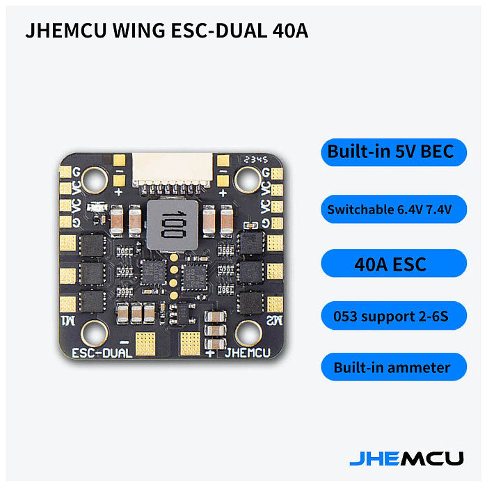Aircraft Model Brushless 2-in-1 Power Modulation 40A Power Modulation 2-6S Dual Power Fixed Wing Power Modulation