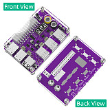 ATX 24Pin Power Supply Breakout Board Adapter Acrylic Case Kit 12 Port USB2.0 3 Digit LED Display 12V Output Support QC2.0 QC3.0