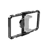 Universal Mobile Phone Cage Rig Handheld Camera Bracket Stabilizer Grip with Cold Shoe for Magsafe Magnetic Smartphone Protector