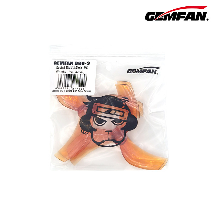 (GEMFAN) D90 3blades Propeller Ducted 90MM 3.5Inch  PC Material m5 2CW 2 CCW For Drone Toy Accessories