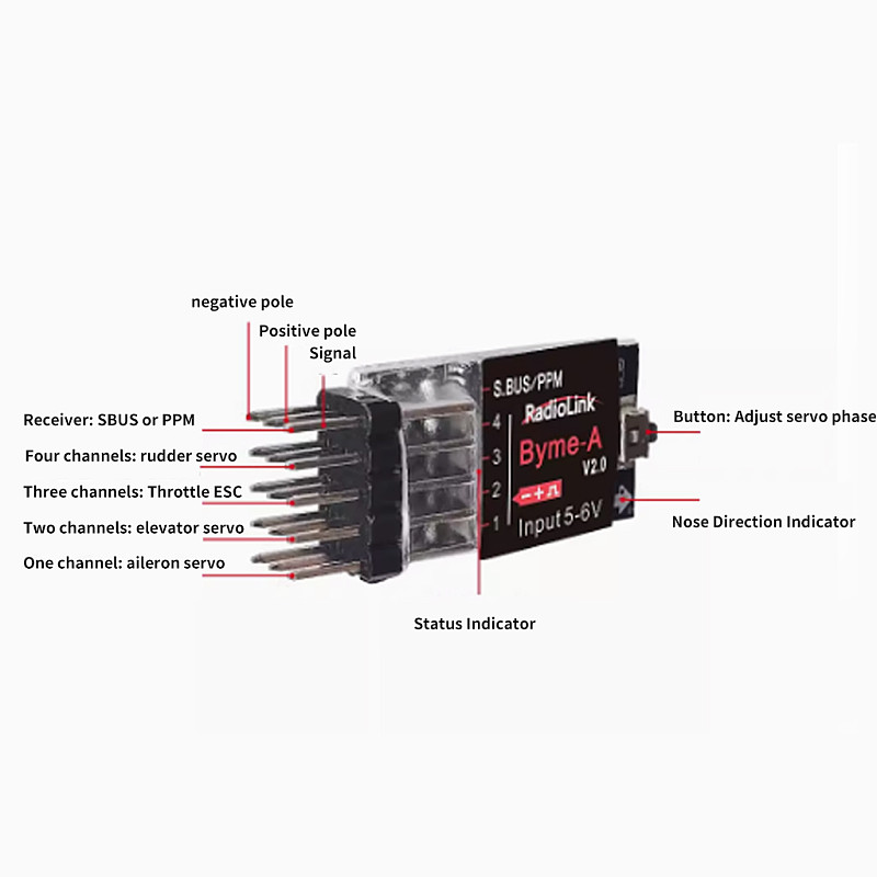 Radiolink Byme-A Byme-D Fixed Wing Flight Controller Gyroscope Self-stabilization Balance for 3D Fixed Wing 4CH Quadcopter