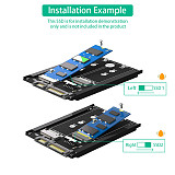 Dual  M.2 B Key/B&M Key SSD to 2.5  SATA III with Frame-Retain mSATA SSD as 7mm 2.5  SATA Drive for NGFF M.2 Key B SATA 3.0 SSD